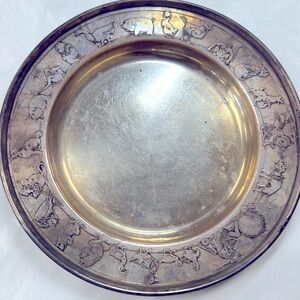 Antique Solid Sterling Silver Floral Fruit Bowl